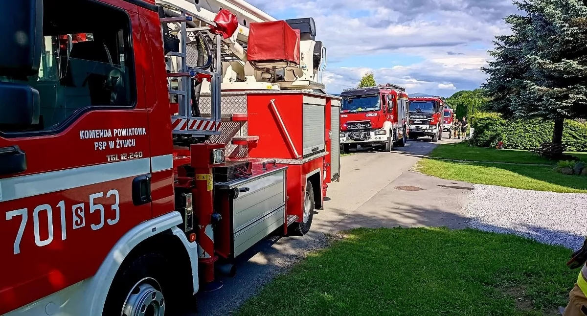 Pożar budynku mieszkalnego w Pietrzykowicach opanowany przez strażaków