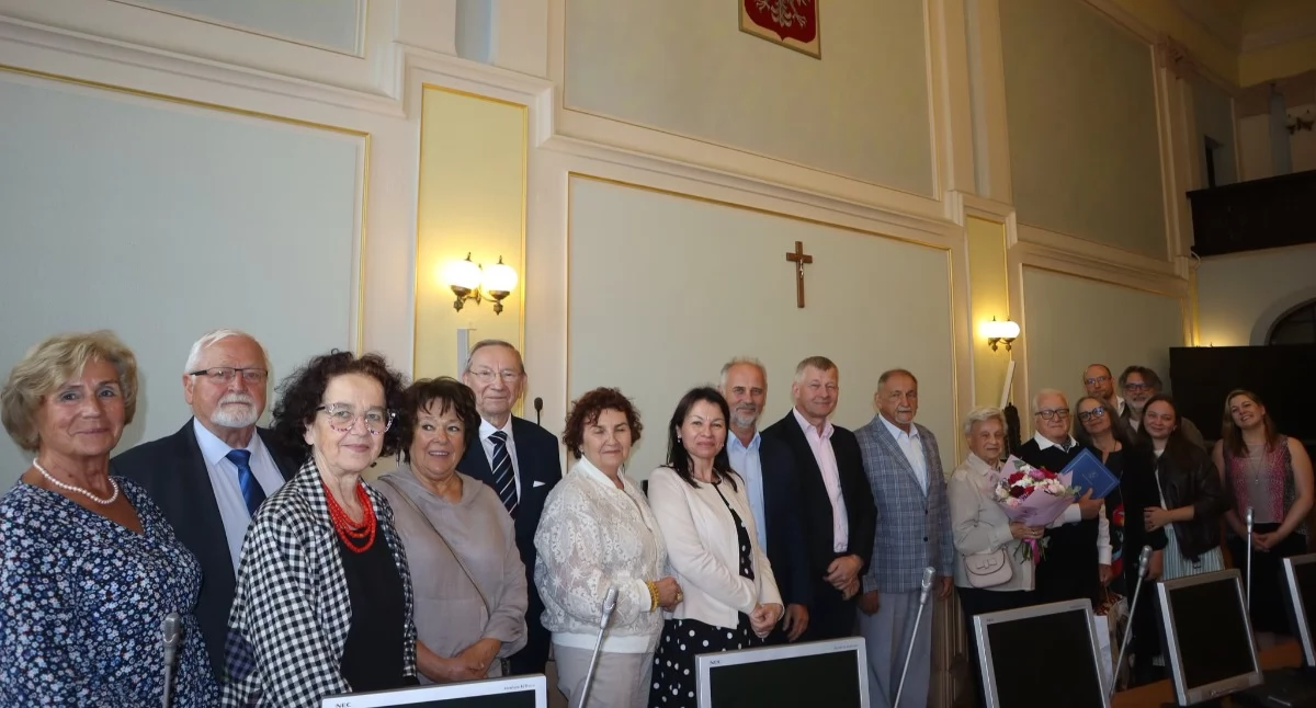 Jubileusz 60 lat małżeństwa Państwa Molińskich w Urzędzie Miejskim w Żywcu