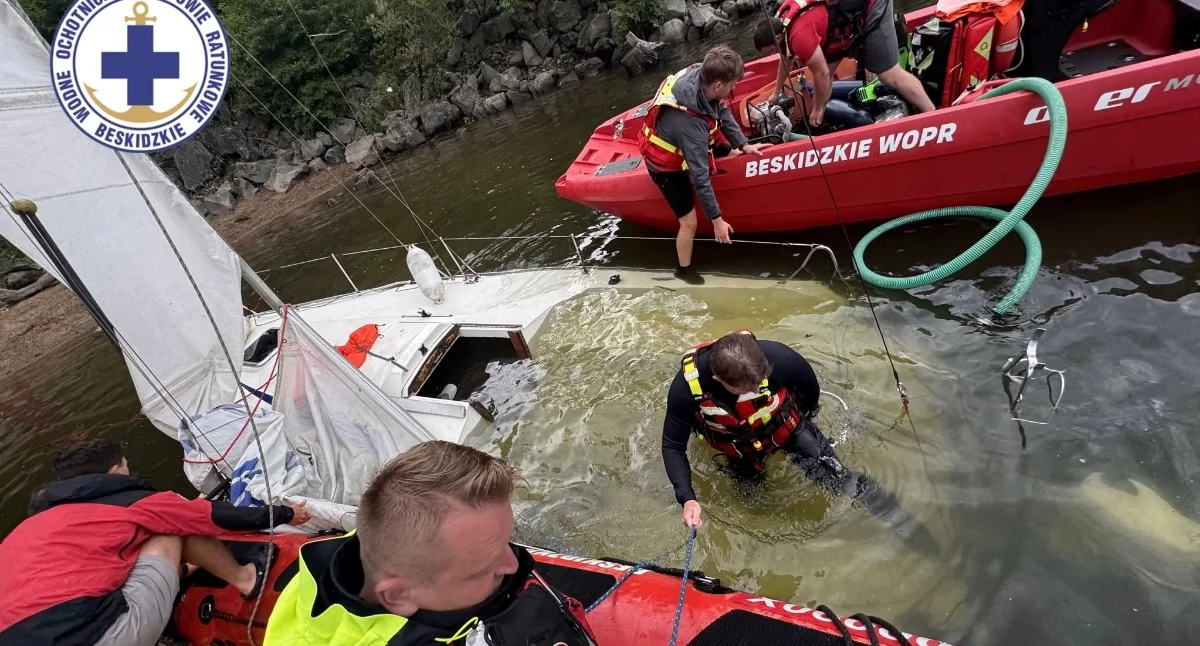 Ratownicy Beskidzkiego WOPR pod presją podczas trudnego weekendu na wodzie