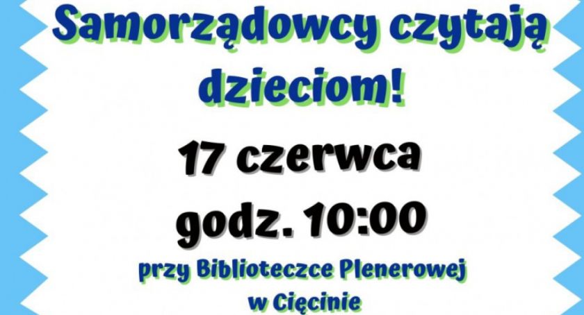 Samorządowcy czytają dzieciom - Akcja w ramach działania Uwolnij książki, dziel się z innymi - plenerowe biblioteki