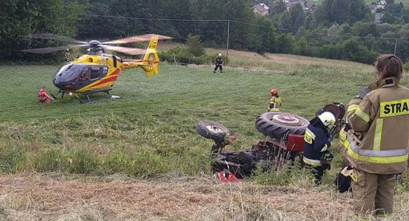 Przyborów: Poważny wypadek w trakcie prac polowych 