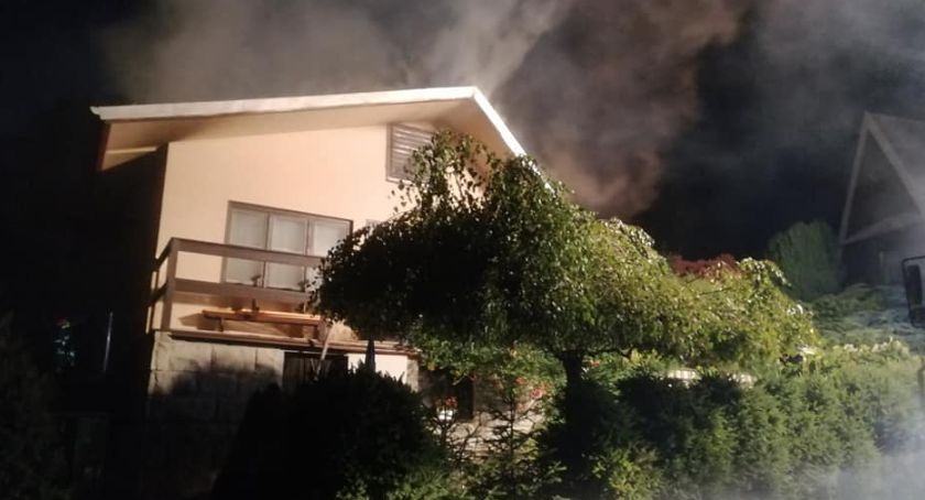 Pożar domku letniskowego w Tresnej 