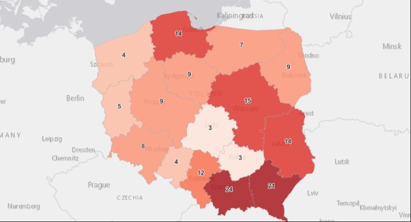 Wzrost ilości zakażonych zaczyna być widać 