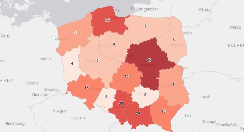 Przybyło zakażonych. Jedno wojewodztwo przoduje 