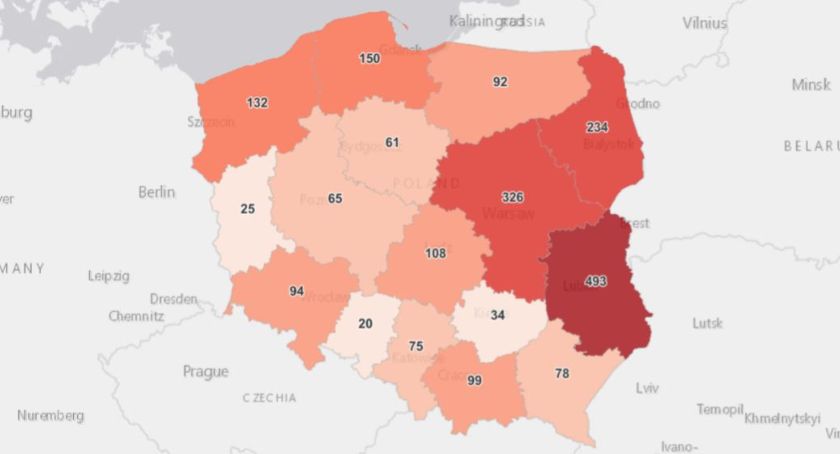 Dziś wtorek, to i skala zakażeń pnie się w górę 