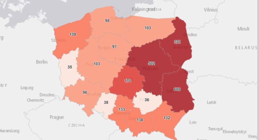 Trzy województwa nadal zawyżają skalę pandemii