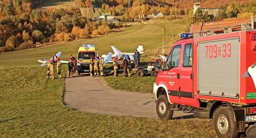 Rano ćwiczenie, a po południu… prawdziwe zdarzenie. Wypadek szybowca u podnóża Żaru 