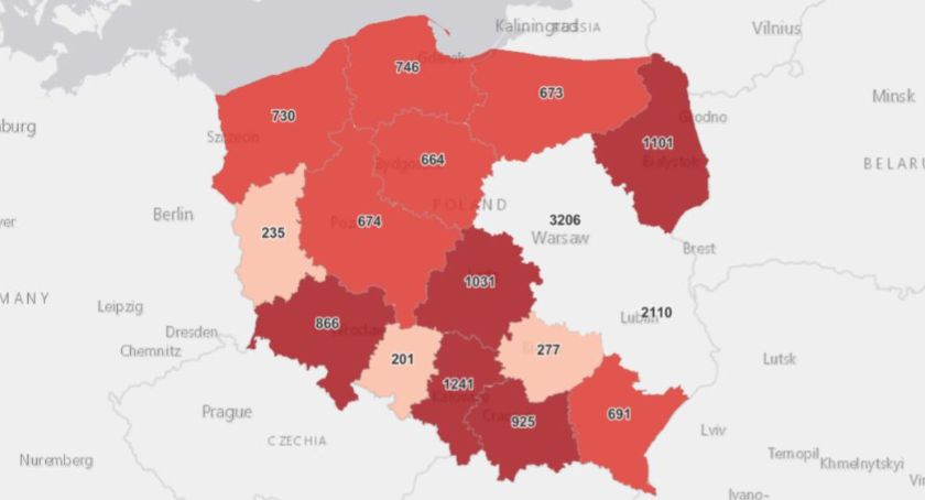 Gwałtowny wzrost ilości testów, zakażonych i zgonów