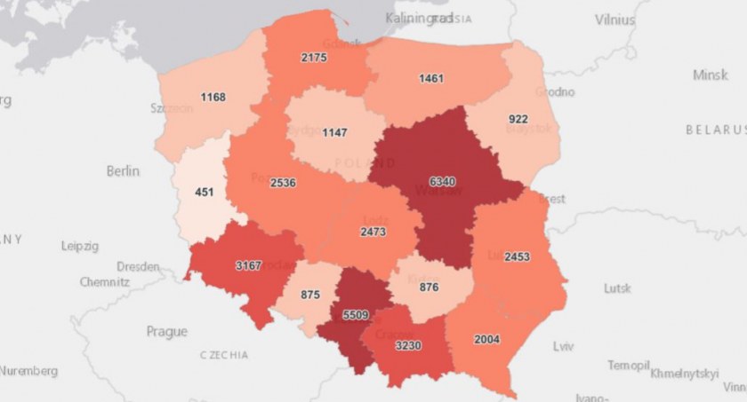 Ilość zakażeń wraca do poziomu sprzed weekendu 
