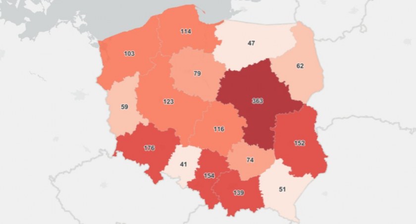 Wtorkowe dane epidemiczne 