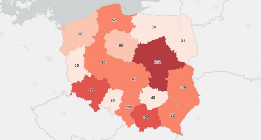 Wzrost dobowej ilości zakażeń