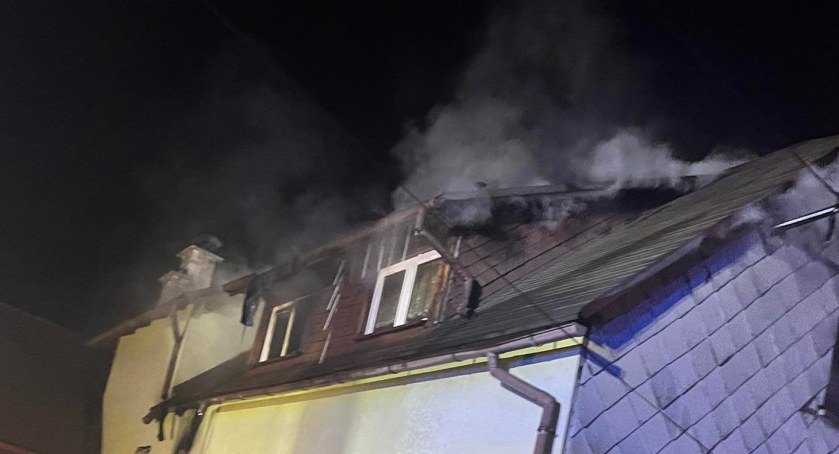 Nocny pożar w Buczkowicach 