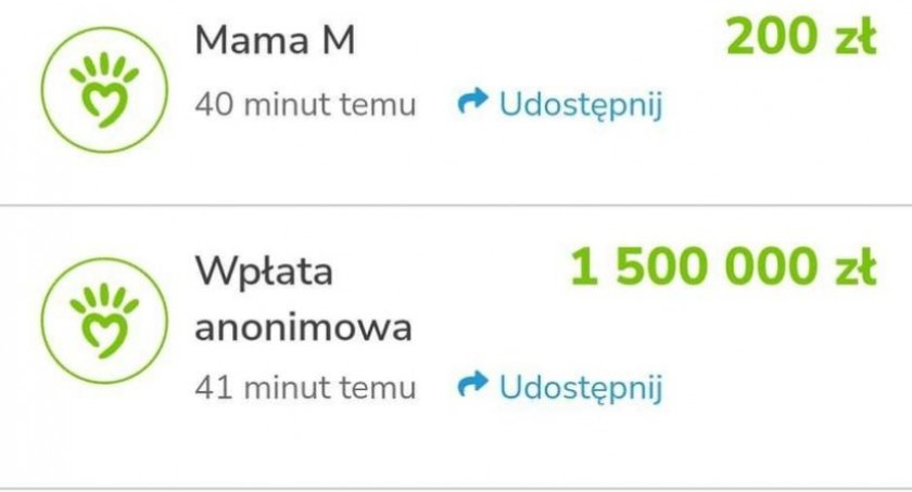 Rekordowa wpłata dla Oliwiera z Wadowic! 