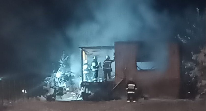Pożar domku letniskowego 