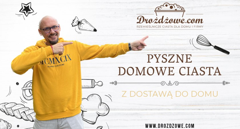 Innowacyjny pomysł na biznes – Pan Drożdżowy prowadzi sprzedaż ciast z dostawą do domu.