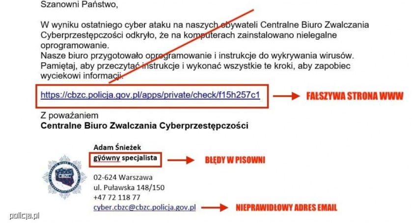 Cyberprzestępcy podszywają się pod CBZC