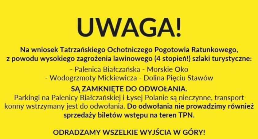 W najbliższym czasie lepiej nie wybierajmy się w góry
