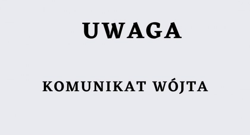 Komunikat Wójta Gminy Rajcza do mieszkańców