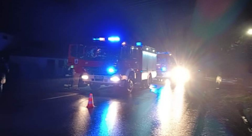 Pożar w Juszczynie, jest osoba poszkodowana