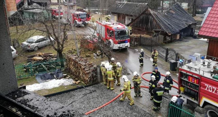 Pożar w Sopotni Wielkiej 