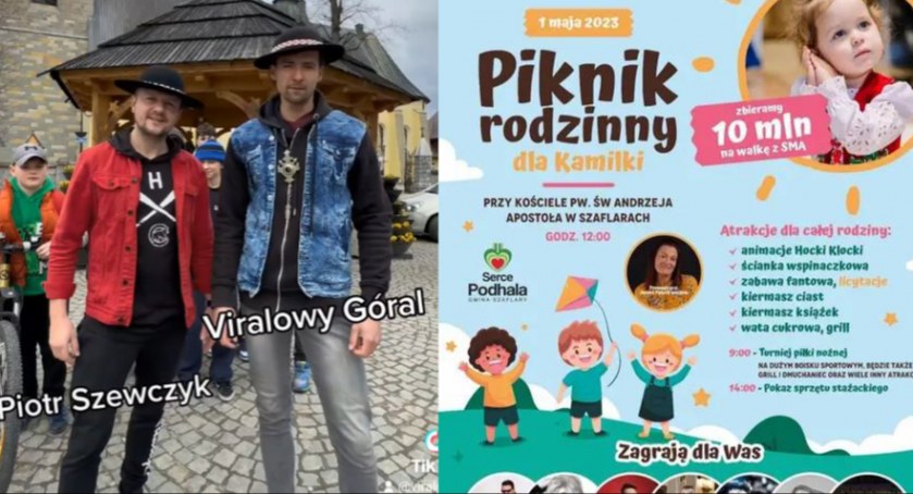Viralowy Góral i Piotr Szewczyk zapraszają na Piknik Rodzinny w Szaflarach dla Kamilki 