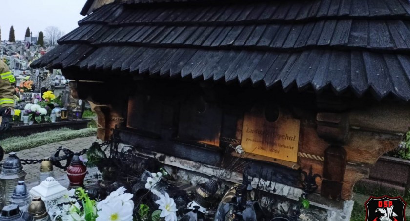 Pożar drewnianego grobowca