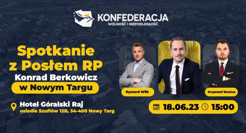 Poseł RP Konrad Berkowicz w Nowym Targu