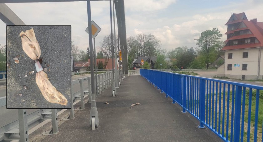 Most w Koniówce obrzucony koktajlami Mołotowa