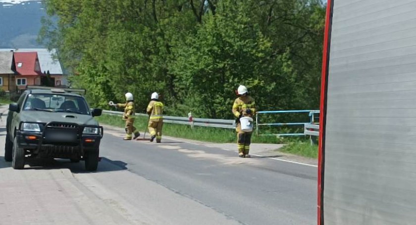 Strażacy usunęli wyciek z samochodu 