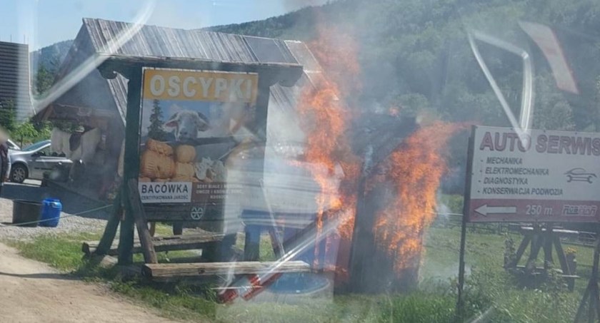 Pożar wędzarni oscypków