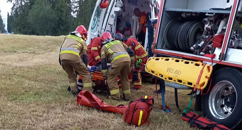 Wypadek nietrzeźwego nastolatka na crossie