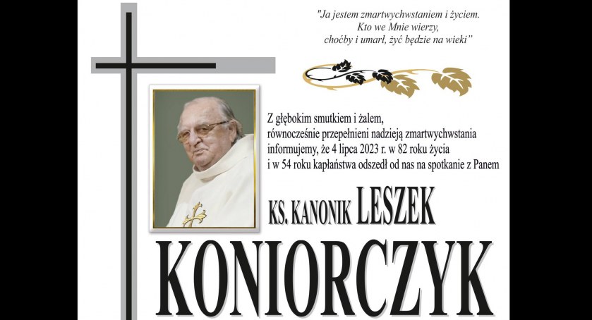 Zmarł ks. kanonik Leszek Koniorczyk