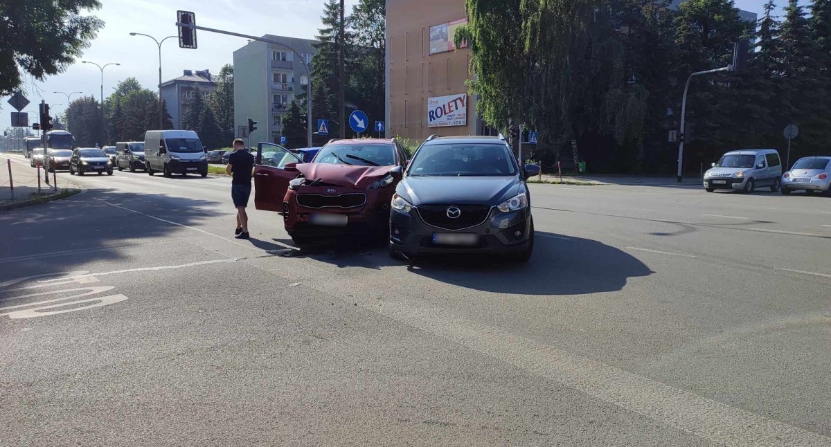Kolizja samochodów koło MCK 