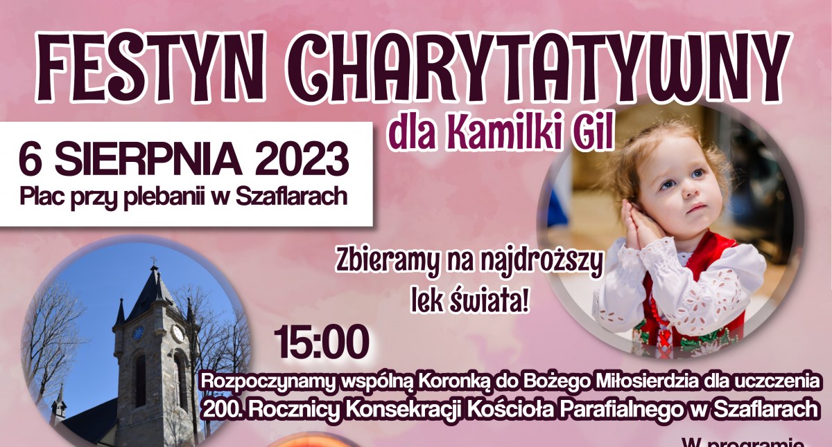 Festyn Charytatywny dla Kamilki Gil w Szaflarach