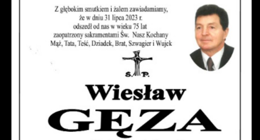 Zmarł Wiesław Gęza, wieloletni kościelny z Czarnego Dunajca