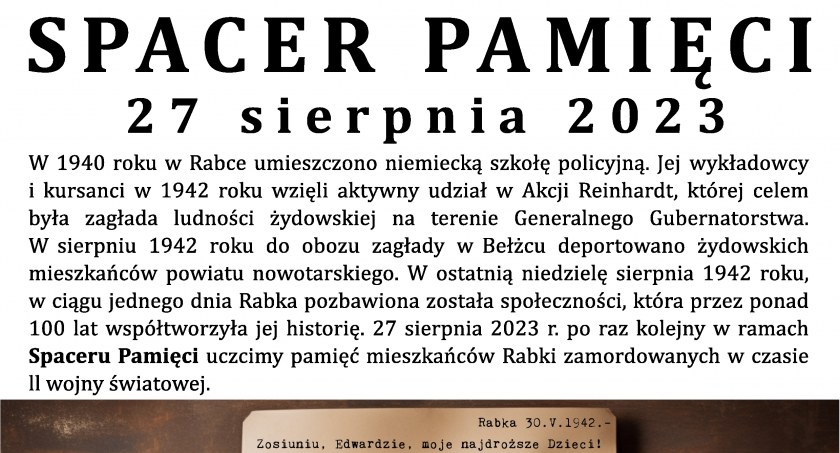 Zaproszenie na Spacer Pamięci 2023