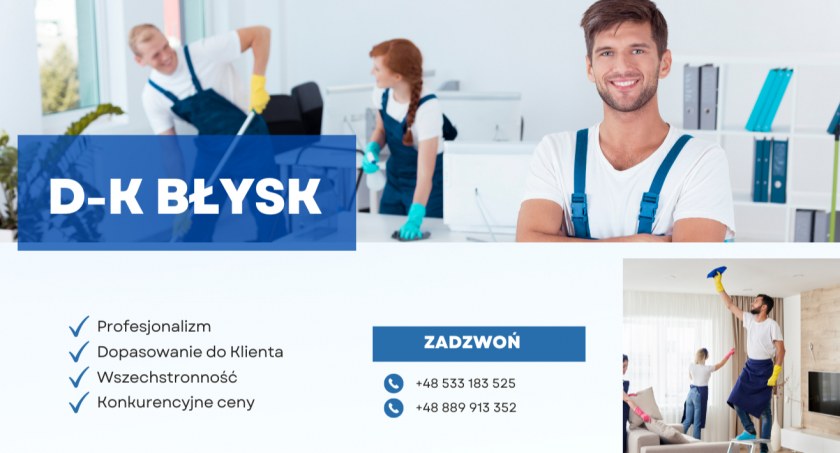 D-K Błysk - firma sprzątająca, która łączy profesjonalizm i ekologiczne podejście