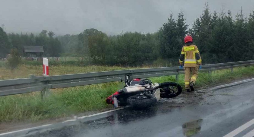 Wypadek motocyklisty