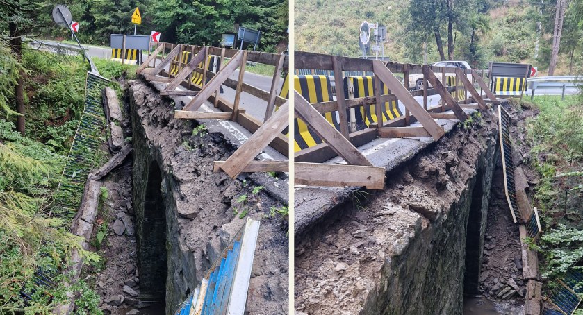 Katastrofa na moście na drodze powiatowej