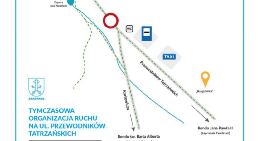Zmiana organizacji ruchu na ul. Przewodników Tatrzańskich w Zakopanem