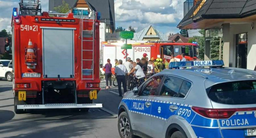 Kobieta zabrana do szpitala po kolizji w Białym Dunajcu