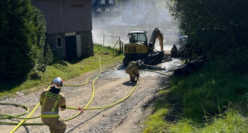 Ulatniał się gaz z przerwanego gazociągu 