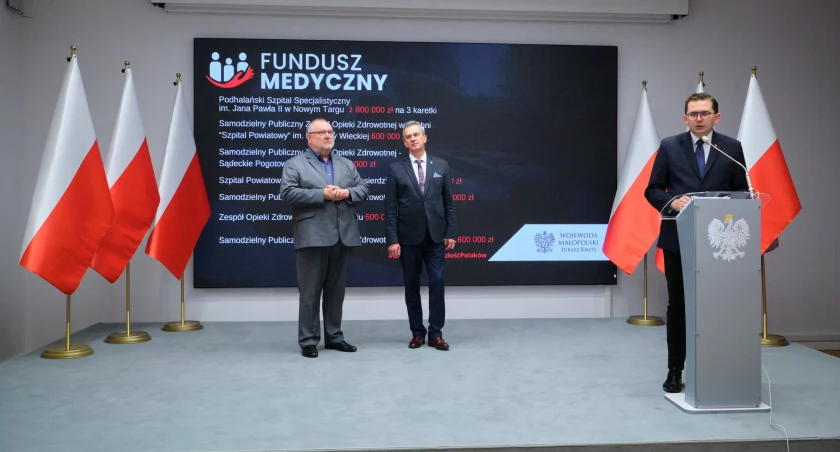 1,8 mln zł dofinansowania dla szpitala w Nowym Targu na wymianę 3 karetek
