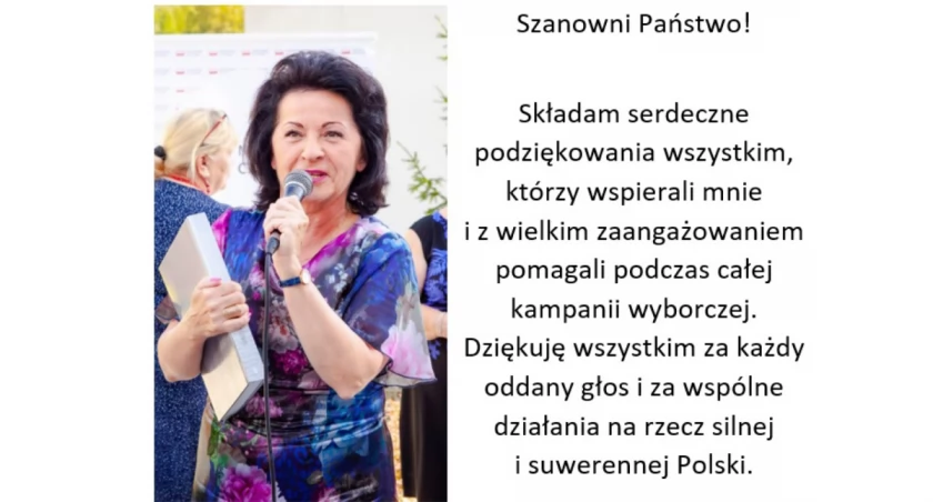 Anna Paluch dziękuje za wsparcie