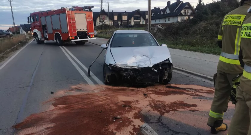 Zderzenie samochodów osobowych 