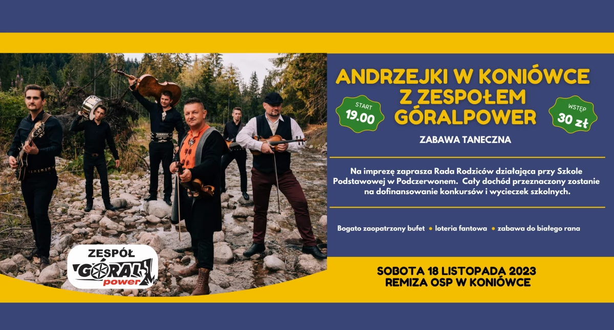 Zabawa Andrzejkowa w Koniówce z zespołem 