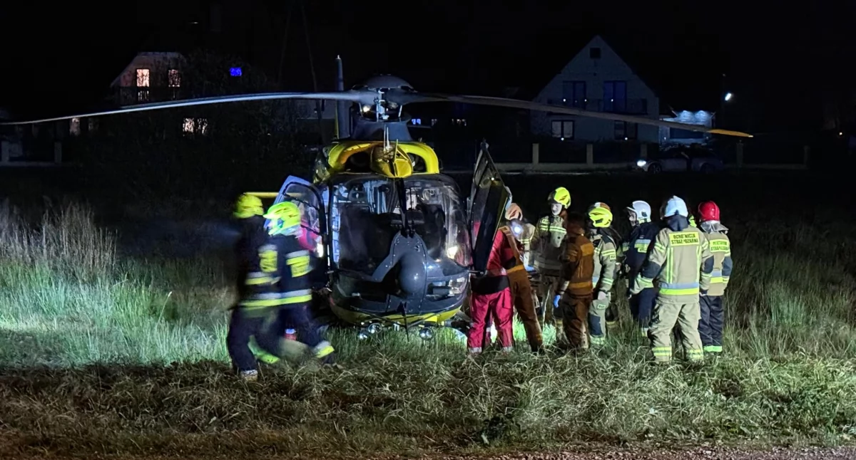 Groźny wypadek w Lipnicy Małej - kilka osób rannych, dziecko zabrane śmigłowcem do szpitala