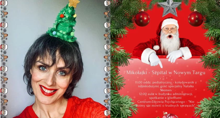 W mikołajki nowotarski szpital odwiedzi niezwykły gość - piosenkarka Natalia Niemen