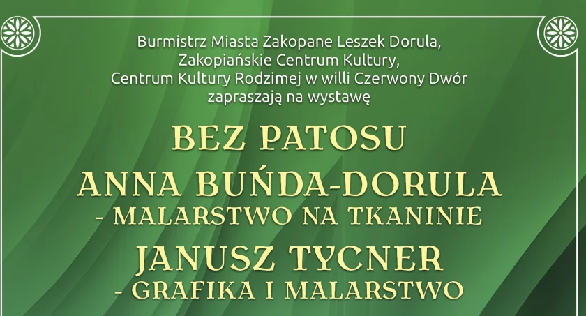 Wernisaż wystawy „Bez patosu. Anna Buńda Dorula – malarstwo na tkaninie. Janusz Tycner – grafika i malarstwo”