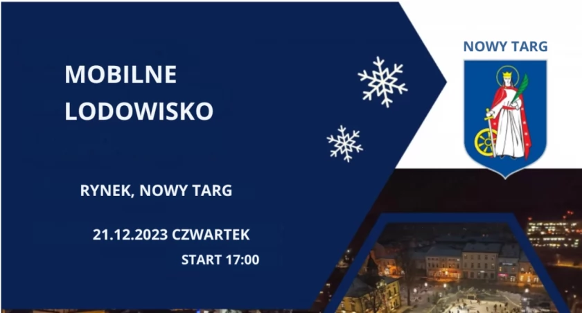 Mobilne lodowisko w Nowym Targu
